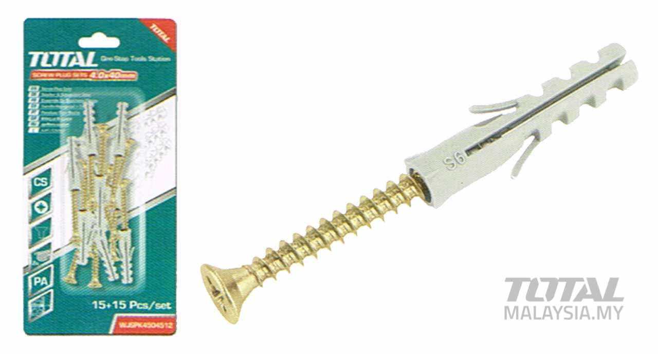 TOTAL - Set dibluri cu suruburi - 15 buc - ST4.0x4