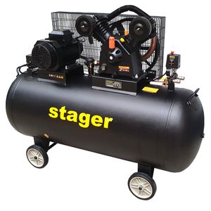 Compresor aer Stager HMV0.6/370-10 , 370L, 10bar, 600L/min, trifazat, angrenare curea