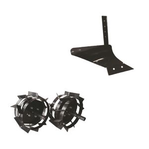 Pachet de accesorii motocultor, plug de arat, roti metalice 4.00-8