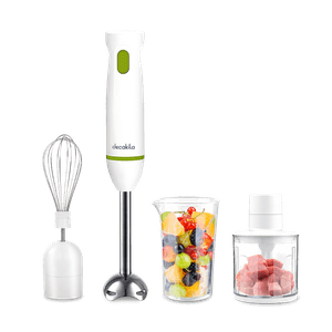 Mixer vertical Decakila, 4in1, 600W, capacitate 350ml, tel, cana de mixat, recipient inclus